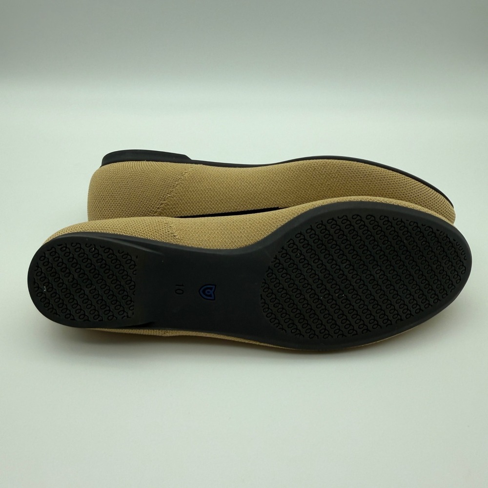 Rothys Ballet Flat Sesame Tan Shoes Womens 10 Black NEW - Picture 5 of 6